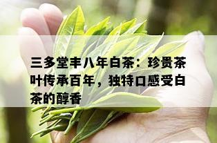 三多堂丰八年白茶：珍贵茶叶传承百年，独特口感受白茶的醇香