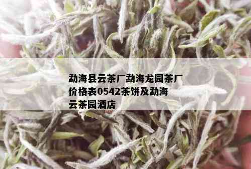 勐海县云茶厂勐海龙园茶厂价格表0542茶饼及勐海云茶园店