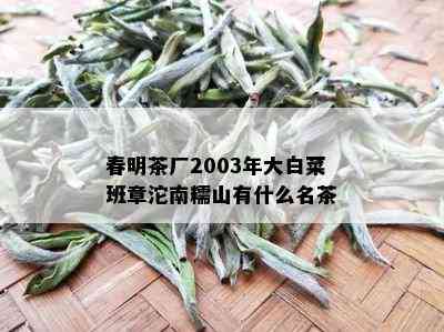 春明茶厂2003年大白菜班章沱南糯山有什么名茶