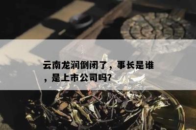 云南龙润倒闭了，事长是谁，是上市公司吗？