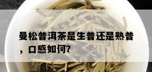 曼松普洱茶是生普还是熟普，口感如何？