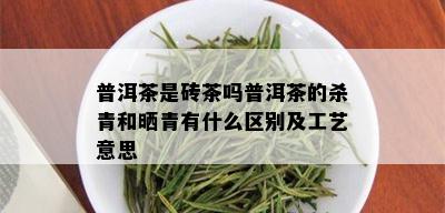 普洱茶是砖茶吗普洱茶的杀青和晒青有什么区别及工艺意思