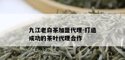 九江老白茶加盟代理-打造成功的茶叶代理合作