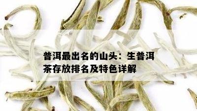 普洱最出名的山头：生普洱茶存放排名及特色详解