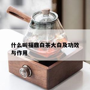 什么叫福鼎白茶大白及功效与作用