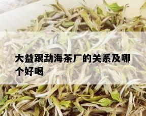 大益跟勐海茶厂的关系及哪个好喝