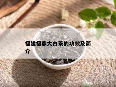 福建福鼎大白茶的功效及简介