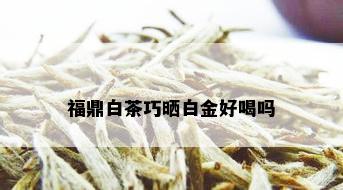 福鼎白茶巧晒白金好喝吗