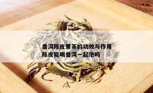 普洱陈皮煮茶的功效与作用陈皮能喝普洱一起泡吗