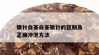 银针白茶白茶银针的区别及正确冲泡方法