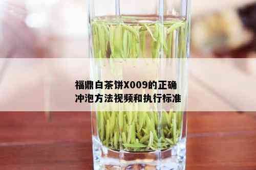 福鼎白茶饼X009的正确冲泡方法视频和执行标准