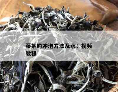 藤茶的冲泡方法及水：视频教程