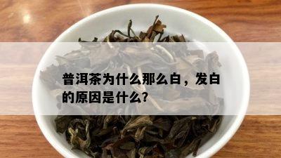 普洱茶为什么那么白，发白的原因是什么？