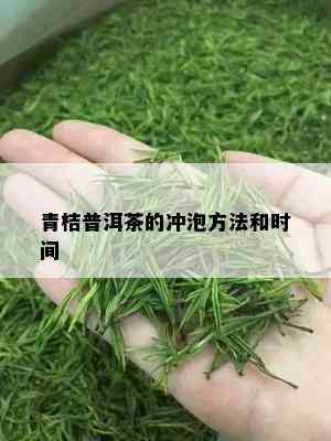 青桔普洱茶的冲泡方法和时间