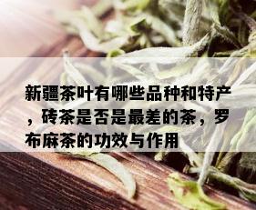 新疆茶叶有哪些品种和特产，砖茶是否是最差的茶，罗布麻茶的功效与作用