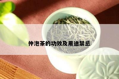 仲泡茶的功效及用途禁忌