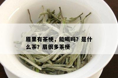 眉里有茶梗，能喝吗？是什么茶？眉很多茶梗