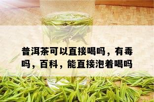 普洱茶可以直接喝吗，有吗，百科，能直接泡着喝吗