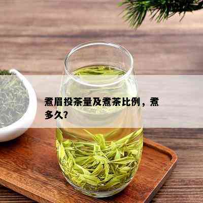 煮眉投茶量及煮茶比例，煮多久？