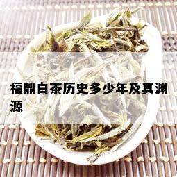 福鼎白茶历史多少年及其渊源