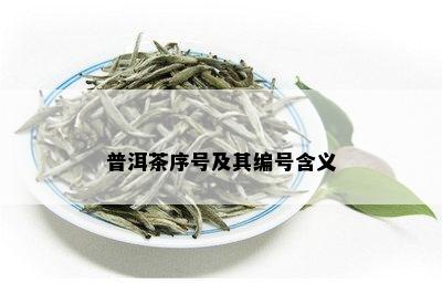 普洱茶序号及其编号含义