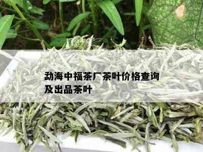 勐海中福茶厂茶叶价格查询及出品茶叶