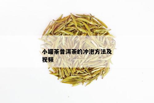 小罐茶普洱茶的冲泡方法及视频