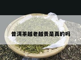 普洱茶越老越贵是真的吗