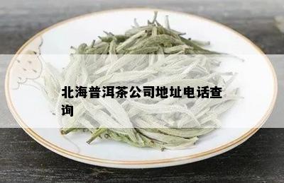 北海普洱茶公司地址电话查询