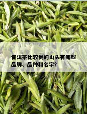 普洱茶比较贵的山头有哪些品牌、品种和名字？