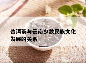 普洱茶与云南少数民族文化发展的关系