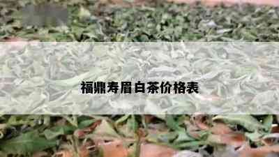 福鼎寿眉白茶价格表