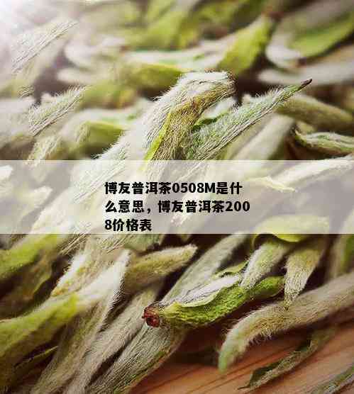 博友普洱茶0508M是什么意思，博友普洱茶2008价格表