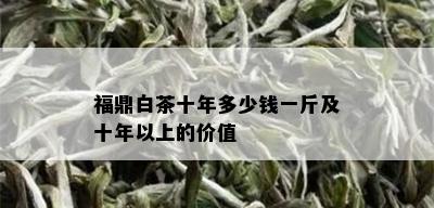 福鼎白茶十年多少钱一斤及十年以上的价值