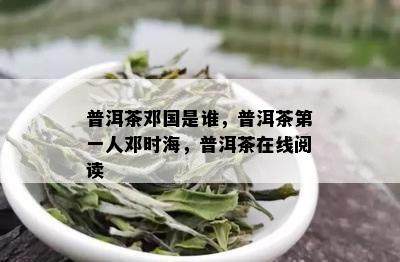 普洱茶邓国是谁，普洱茶之一人邓时海，普洱茶在线阅读