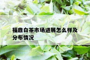 福鼎白茶市场进展怎么样及分布情况