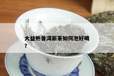 大益熟普洱新茶如何泡好喝？