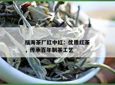 福海茶厂红中红：优质红茶，传承百年制茶工艺