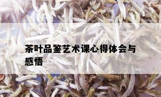 茶叶品鉴艺术课心得体会与感悟