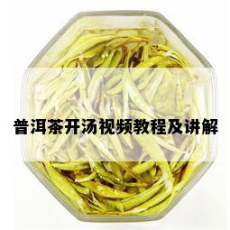 普洱茶开汤视频教程及讲解