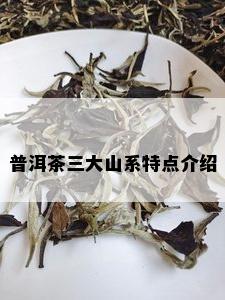 普洱茶三大山系特点介绍