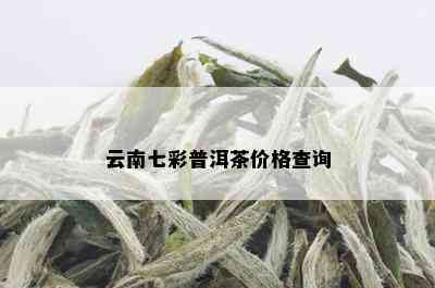 云南七彩普洱茶价格查询