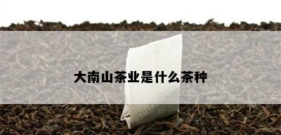 大南山茶业是什么茶种