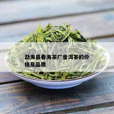 勐海县春海茶厂普洱茶的价格及品质