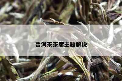 普洱茶茶席主题解说