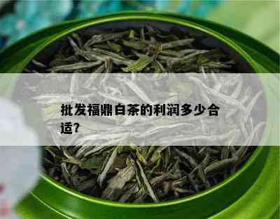 批发福鼎白茶的利润多少合适？