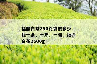 福鼎白茶250克袋装多少钱一盒、一斤、一包，福鼎白茶2500g