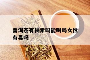 普洱茶有褐素吗能喝吗女性有吗