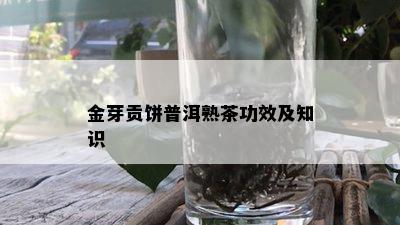 金芽贡饼普洱熟茶功效及知识