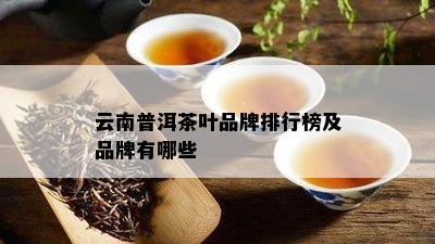 云南普洱茶叶品牌排行榜及品牌有哪些